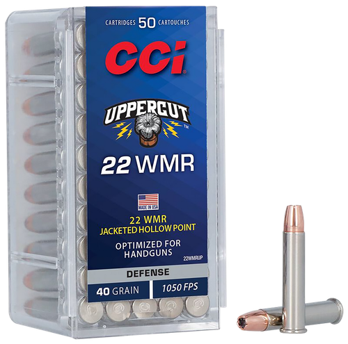 CCI 22WMRUP Uppercut  22WMR 40gr Jacketed Hollow Point 50 Per Box/40 Case