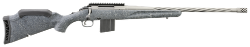 Ruger 46918 American II  Full Size 22 ARC 10+1 20" Cobalt Cerakote Spiral Fluted Threaded Barrel & Alloy Steel Receiver w/Picatinny Rail, Gray Splatter Adj LOP Synthetic Stock