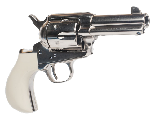Cimarron CA346DOC Doc Holliday Thunderer Combo 45 Colt (LC) 6 Shot, 3.50" Nickel Barrel, Cylinder & Frame, White Birds Head Grips w/"Doc Holliday" Engraved In The Backstrap