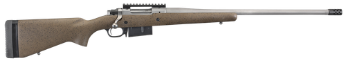 Ruger 47197 Hawkeye Long-Range Hunter Full Size 6.5 PRC 3+1 22"  Matte Stainless Steel Threaded Barrel, Picatinny Rail Stainless Steel Receiver, Black Speckled Brown Adj LOP Laminate Stock