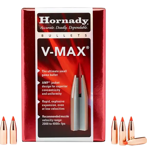 Hornady 22420 V-Max  6mm .243 75 gr V Max 100 Per Box/ 40 Case
