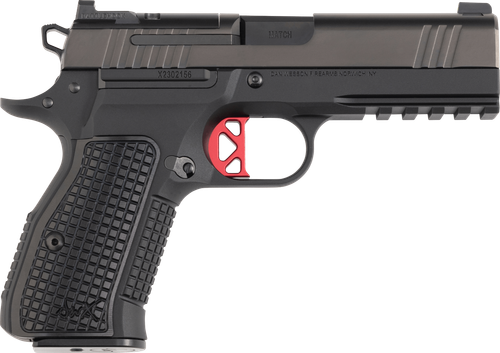 Dan Wesson 92113 DWX  Compact Frame 9mm Luger 10+1 4.95" Black Match Grade Barrel, Black DLC Optics Ready/Serrated Steel Slide, Black Aluminum Frame w/Beavertail Black Textured Aluminum Grip
