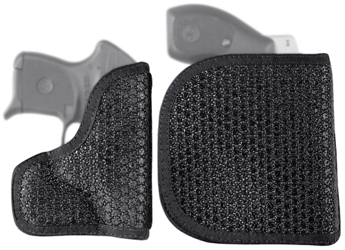 DeSantis Gunhide M44BJ02Z0 Super Fly  Pocket Black Rubberized Fabric Pocket Fits S&W J Frame Ambidextrous