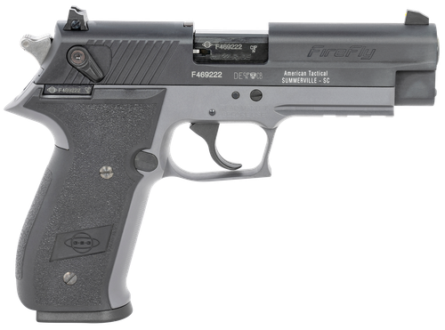 GSG GERG2210FFS FireFly  22 LR 10+1 4" Black Serrated Slide, Smoke Zinc Alloy w/Accessory Rail Frame, Black Polymer Grip