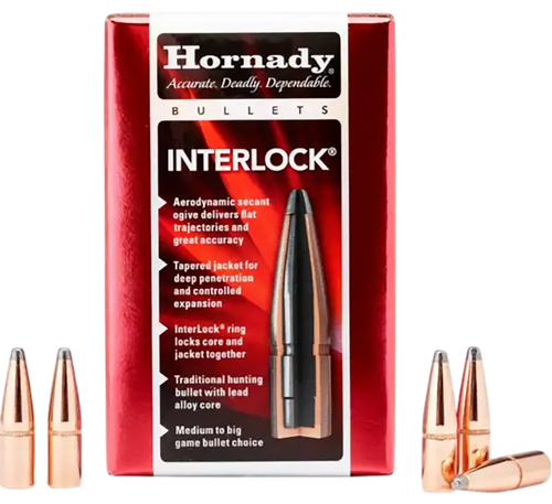 Hornady 2640 InterLock  6.5mm .264 160 gr Round Nose 100 Per Box/ 15 Case