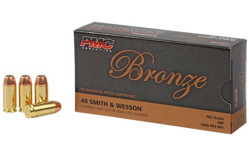 PMC 40B Bronze  40S&W 165gr Jacketed Hollow Point 50 Per Box/20 Case