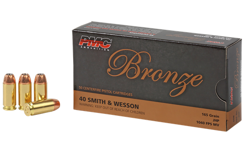PMC 40B Bronze  40S&W 165gr Jacketed Hollow Point 50 Per Box/20 Case