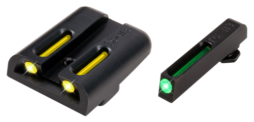 TruGlo TG131GT2Y TFO  Green/Tritium/Fiber Optic Front Sight-Yellow/Tritium/Fiber Optic Rear Sight Glock 20/21