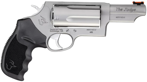 Taurus 2-441039MAG Judge Magnum Compact 45 Colt (LC)/410 Mag 5rd, 3" Matte Stainless Steel Barrel, Cylinder & Frame, Black Finger Groove Grip, Exposed Hammer