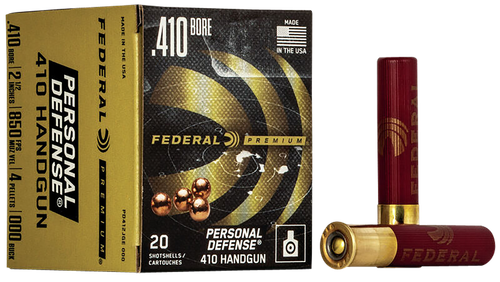 Federal PD412JGE000 Premium Personal Defense 410Gauge 2.50" 7/16oz 000BuckShot 20 Per Box/10 Case