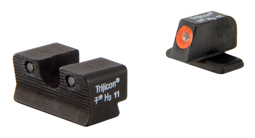 Trijicon 600752 HD Night Sights  Green/Tritium Orange Outline Front Sight-Green Tritium Black Outline Rear Sight Springfield Armory XD-S/XD-E