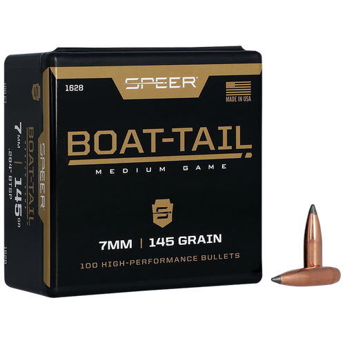 Speer 1628 Boat-Tail  7mm 145gr Jacketed Soft Point Boat Tail 100 Per Box/5 Case