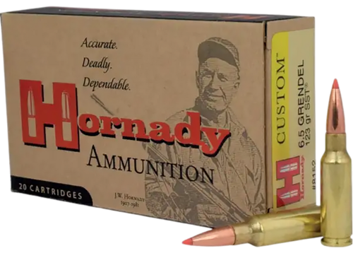 Hornady 8152 Custom  6.5Grendel 123gr Super Shock Tip 20 Per Box/10 Case
