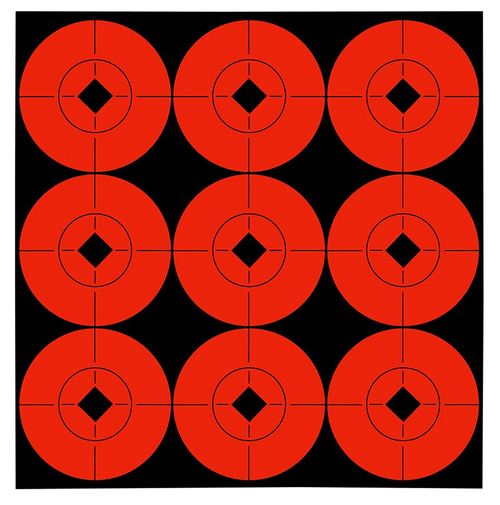 Birchwood Casey 33902 Target Spots  Self-Adhesive Paper Black/Orange 2" Bullseye 90 Pack