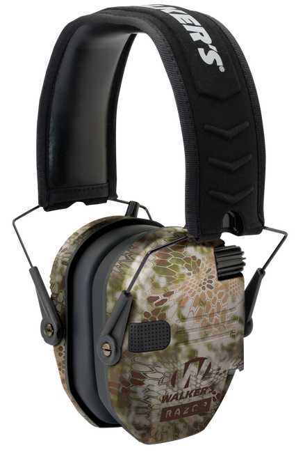 Walker's GWPRSEMKPT Razor Slim Electronic Muff 23 dB Over the Head Kryptek Highlander/Black Polymer