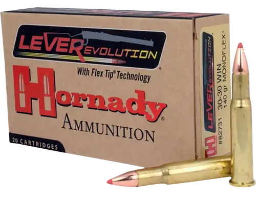 Hornady 82731 LEVERevolution  30-30Win 140gr MonoFlex 20 Per Box/10 Case