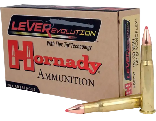 Hornady 82731 LEVERevolution  30-30Win 140gr MonoFlex 20 Per Box/10 Case