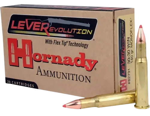 Hornady 82731 LEVERevolution  30-30Win 140gr MonoFlex 20 Per Box/10 Case