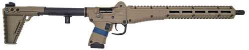 Kel-Tec SUB2K9GLKTAN SUB2000 Gen3 9mm Luger 15+1 16.15" Black Steel Threaded Barrel, Tan Picatinny Rail Aluminum Receiver, Black Synthetic Folding Stock, Black Polymer Grip
