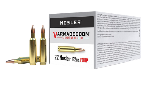Nosler 65180 Varmageddon  22Nosler 62gr Flat Base Hollow Point 50 Per Box/5 Case