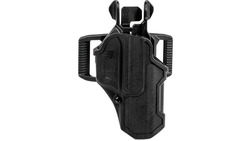 Blackhawk 410200BKL T-Series L2C Light Bearing OWB Black Polymer Belt Slide Compatible w/Glock 17/19/22/23/31/32/45/47 Left Hand