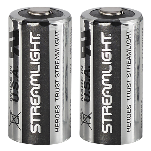 Streamlight 85175 CR123A Lithium Batteries  Silver/Black 3 Volts (2) Single Pack