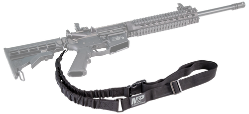 M&P Accessories 110030 Single Point Sling Kit Black Nylon w/ Adjustable Bungee Design for AR Platform