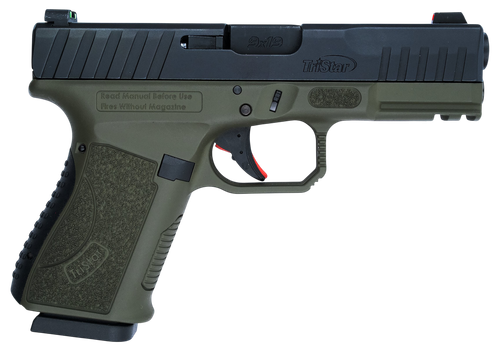 TriStar 85776 Apoc  9mm Luger 15+1 4.02" Black Steel Barrel, Black Cerakote Serrated Steel Slide, Multicam Cerakote Polymer Frame w/Accessory Rail, Textured Grip