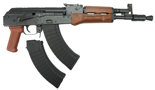 Pioneer Arms AK0031FTPROW Hellpup Pro 7.62x39mm 30+1 11.73" Black Threaded Barrel, Receiver w/Black Side Mounted Optic Rail, Rear Picatinny Rail, Wood Forend, Wood Grip, Right Hand