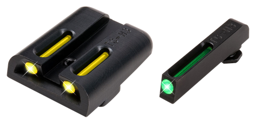 TruGlo TG131GT2Y TFO  Green/Tritium/Fiber Optic Front Sight-Yellow/Tritium/Fiber Optic Rear Sight Glock 20/21