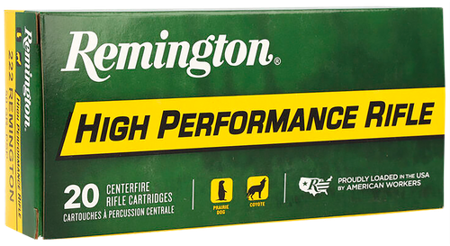 Remington Ammunition 21303 High Performance Rifle 222Rem 50gr Pointed Soft Point 20 Per Box/10 Case