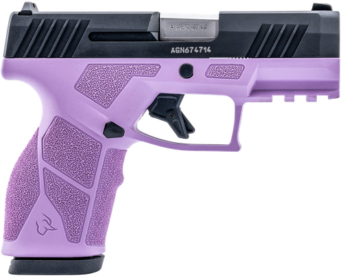 Taurus 1-GX2931LP-10 GX2  9mm Luger 10+1 3.37" Matte Stainless Steel Barrel, Matte Black Serrated Stainless Steel Slide, Light Purple Polymer Frame w/Picatinny Rail, Polymer Grip