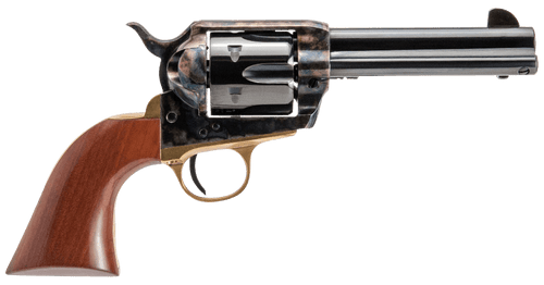 Cimarron PPP9MM Pistolero  9mm Luger 6 Shot, 4.75" Blued Barrel & Cylinder, Color Case Hardened Frame, Walnut Grip