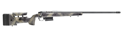 Bergara Rifles B14LM368 B-14 Wilderness HMR 300 PRC 5+1 26" Threaded, Sniper Gray Cerakote Barrel/Rec, Adj. SoftTouch Woodland Camo Stock with Mini-Chassis, Omni Muzzle Brake