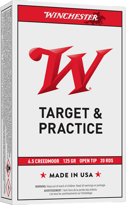 Winchester Ammo USA65CM USA  6.5Creedmoor 125gr Open Tip Range 20 Per Box/10 Case