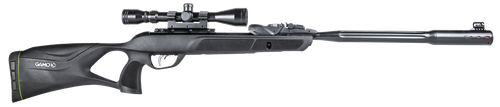 Gamo 611006335554 Swarm Fusion 10X Gen 3 Gas Piston 22 10rd Shot Black Black Fluted Steel Barrel Black Receiver Black All Weather Lightweight Thumbhole Stock Scope 3-9x40mm