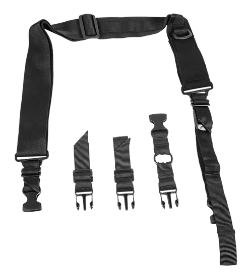 NcStar AARS2PB VISM Sling Black Nylon Strap w/Elastic Shock-Cord 55"-72" OAL Adjustable Bungee