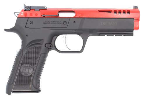 Tanfoglio TFFORCE22 Force  22 LR 10+1 4.40" Stainless Steel Barrel, Red Ported Slide, Black Polymer Frame w/Beavertail & Picatinny Rail, Black Textured Grip