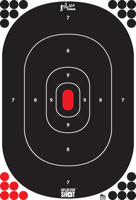 Pro-Shot SILHIN5PK SplatterShot  Self-Adhesive Paper Black/Red 12"x17" Silhouette 5 Pack