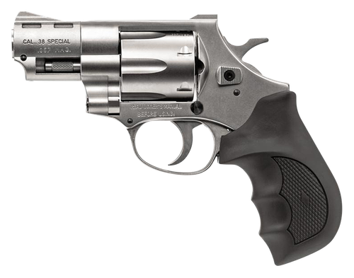 Weihrauch Guns 770127 Windicator  357 Mag 6rd Shot 2" Nickel Steel Barrel & Cylinder w/Aluminum Frame Black Rubber Grip