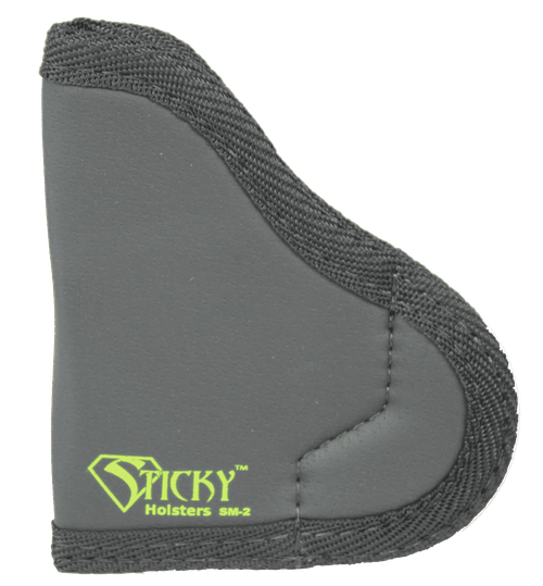 Sticky Holsters SM2 SM-2  IWB Size 2 Black/Green Latex Free Rubber Fits Ruger LCP/.380 Semi-Auto/Taurus P238 Fits Up To 2.50" Barrel Ambidextrous