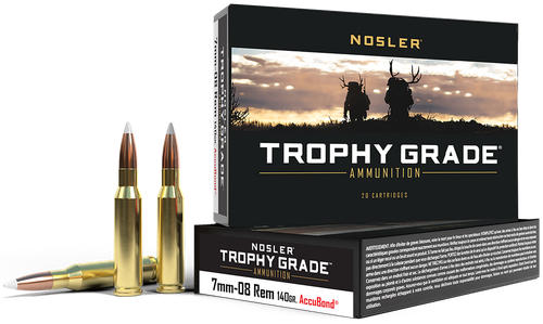 Nosler 60042 Trophy Grade  7mm-08Rem 140gr Nosler AccuBond 20 Per Box/10 Case