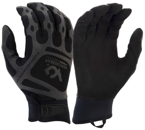 Pyramex VGTG10BM Compression Training Black Synthetic Leather Medium Hook & Loop