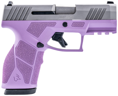 Taurus 1-GX2939LP GX2  9mm Luger 13+1 3.37" Matte Stainless Steel Barrel, Matte Serrated Stainless Steel Slide, Light Purple Polymer Frame w/Picatinny Rail, Polymer Grip