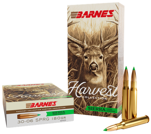 Barnes Bullets 32403  Harvest 30-06Springfield 180gr Sierra Tipped GameKing 20 Per Box/10 Case