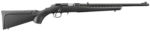Ruger 8306 American Rimfire Compact 22 LR 10+1 18" Satin Blued Steel Threaded Barrel & Alloy Steel Receiver w/Integral Scope Mount, Black Fixed Synthetic Stock, Right Hand