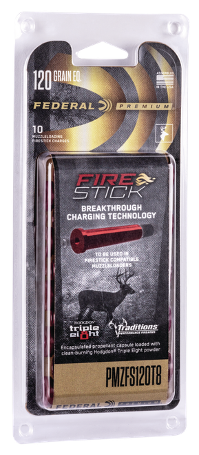 Federal PMZFS120T8 Premium Fire Stick 50Cal 120gr 10 Per Box/10 Case *For Traditions Nitro Only
