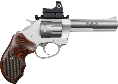 Charter Arms 72245 Target Pathfinder 22 LR 8 Shot, 4.20" Anodized Stainless Steel Barrel & Cylinder, Stainless Aluminum Frame, Rosewood Grip, Sightmark Micro Optic