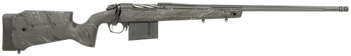 Bergara Rifles B14LM7513 B-14 Crest 7mm PRC 5+1 22" Fluted/Threaded, Sniper Gray Cerakote Barrel/Rec, Monte Carlo Carbon Fiber Stock with Black & Gray Splatter, Omni Muzzle Brake