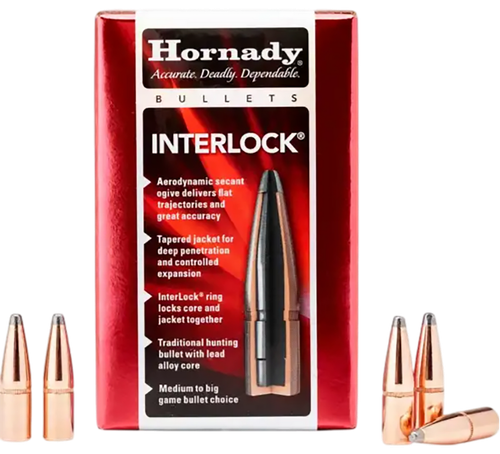 Hornady 3236 InterLock  8mm .323 195 gr Spire Point 100 Per Box/ 15 Case